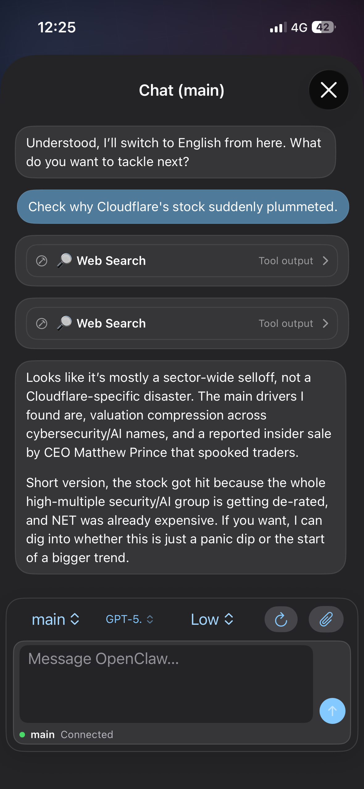 KeyClaw app on iPhone